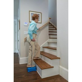 EZ-Step Stair Climbing Assist Cane – Stair Lift for Seniors, Mobile Stairlift, Half Step for Seniors, Portable Stair Lift for Elderly (Aluminum)