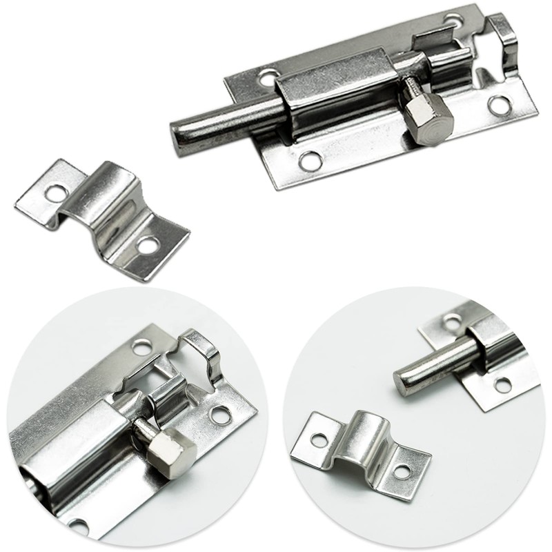 2 Pack Door Latch, Stainless Steel Sliding Bolt Latch Lock,Small