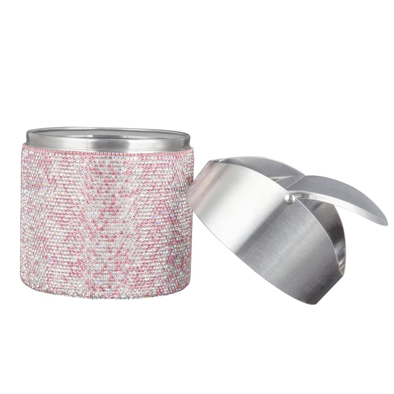 KEYPOWER Bling Rhinestone Mini Trash Can Tiny Waste Can with