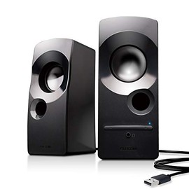 Elecom MS-P09UBK 2.0 chPC Speaker, 5W, USB Powered, Black