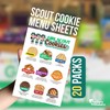 Scout Cookie Menu Sheets – 20 Pack (4x6”) | Sales