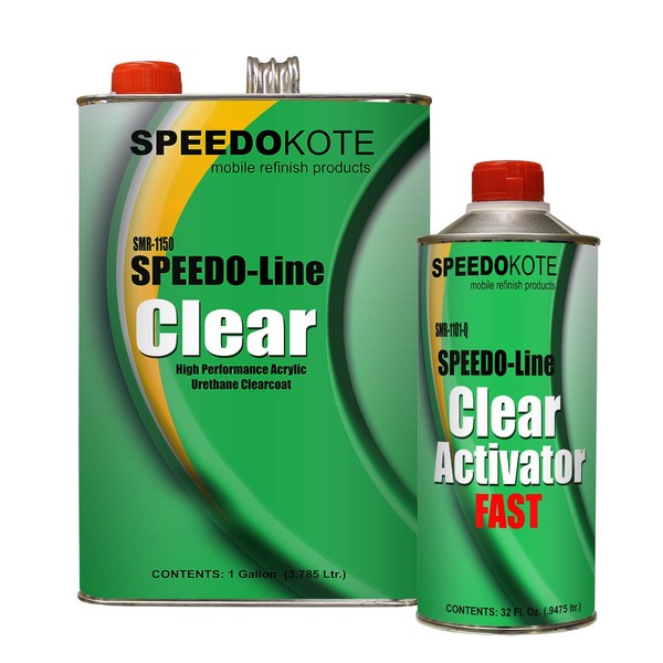 Clear Coat 2K Acrylic Urethane, SMR-1150/1101-Q 4:1 Gallon Clearcoat Fast Kit. For California, Delaware, or Maryland, order SS-132.