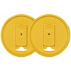 iLIDS Mason Jar Drink Lid, Regular Mouth, Yellow, 2-Pack