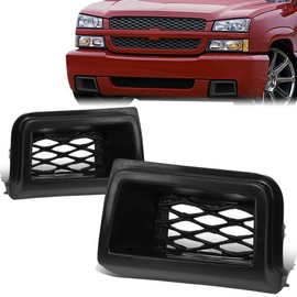 SS Style Front Bumper Air Duct Vent Cover Replacement Compatible with 03-06 Chevy Silverado 1500 SS