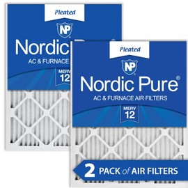 Nordic Pure 24x30x1 (23 1/2 x 29 1/2 x 3/4) Pleated MERV 12 Air Filters 2 Pack