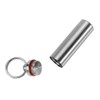 Wakects Waterproof Stainless Steel Pill Box, Pill Holder Keyring for