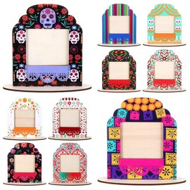 10 Set Picture Frames For Dia De Los Muertos Altar Day Of The Dead Decorations Kit Mini Ofrenda:_10