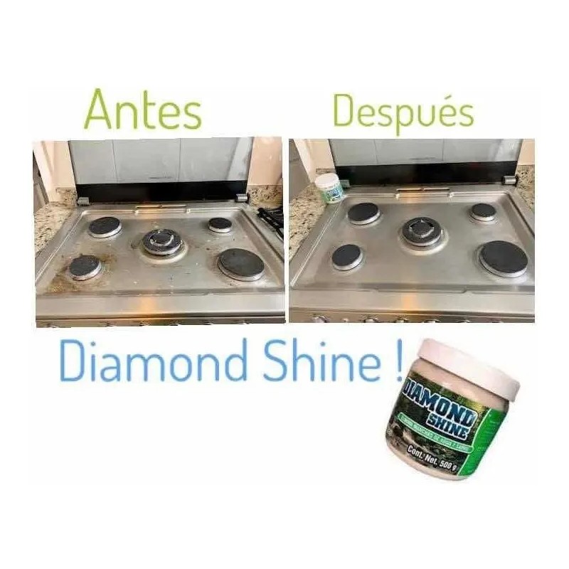 Crema Limpiadora Diamond Shine Quita Sarro Manchas en Vidrios 1kg