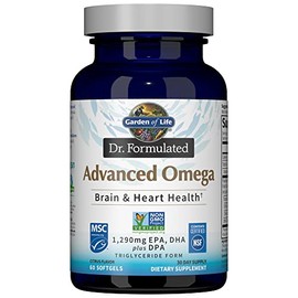 Garden of Life Dr. Formulated Advanced Omega Fish Oil - Limn, 1.290 mg EPA, DHA  DPA en forma de triglicridos, suplemento Omega 3 de fuente nica para 