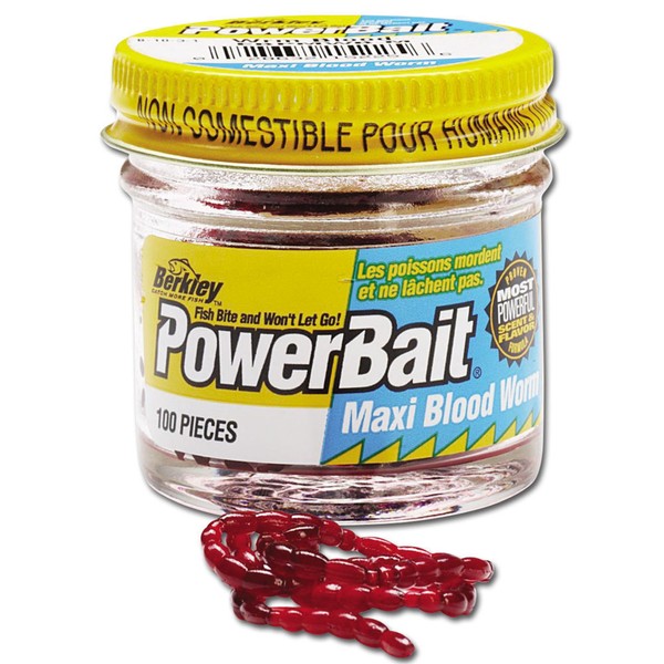 Berkley Kunstköder für das Spinning Angeln Powerbait Blood Worms Maxi