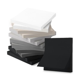 Mr. Pen - Notas adhesivas, 3 x 3 pulgadas, 12 blocs, 600 hojas, notas adhesivas de tonos grisceos de 3 x 3                                            