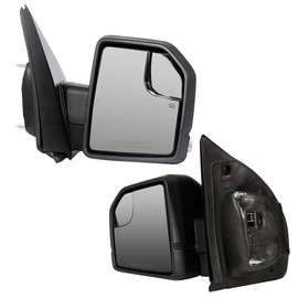 QUALINSIST Tow Mirrors Fit for 2015 2016 2017 2018 for Ford for F150 Towing Mirrors with Power Adjusted Heated Turn Signal Light Black Housing 2PCS LH and RH Side