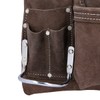 TOUGH MASTER Belt Tool Pouch, 3 Multi Pockets Suede Leather
