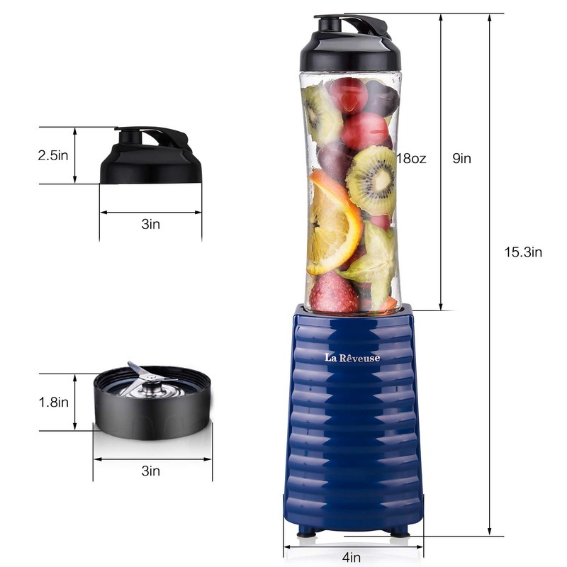 La Reveuse Smoothies Blender Personal Size 300 Watts with 18
