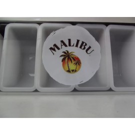 Malibu NEW Malibu Caribbean Rum Condiment Garnish Caddy Fruit Tray