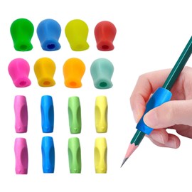 XdealCozyxc 16 Pcs Pencil Grips, 2 Types Pen Grips for Children Adults Improve Handwriting