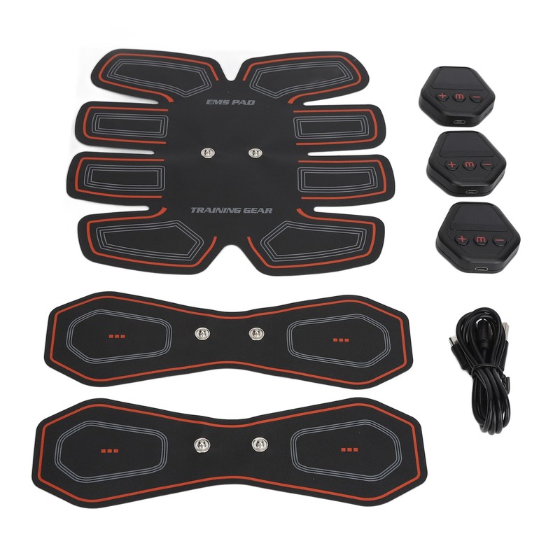 Abdominal Muscle Trainer 10 Modes PU Leather USB Rechargeable Micro