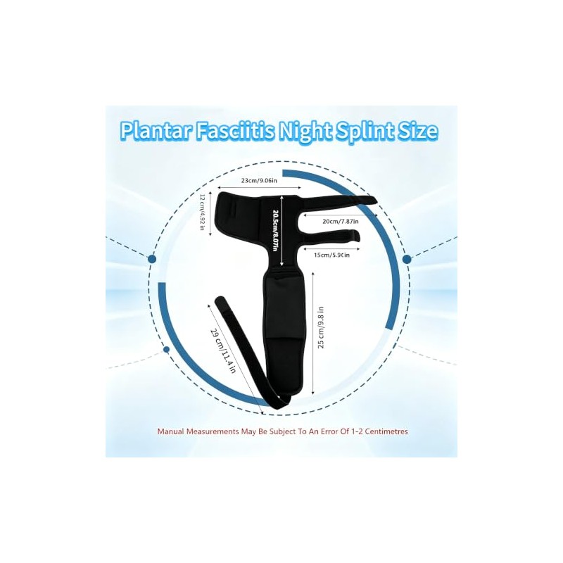 Adjustable Night Splint for Plantar Fasciitis, Foot Drop & Achilles