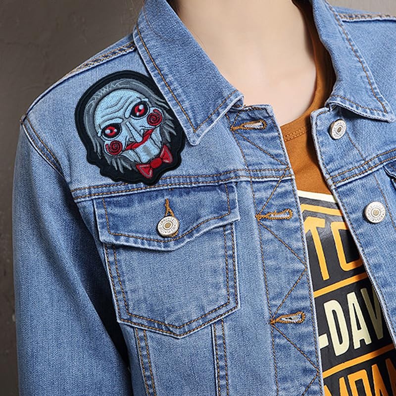 KLORIZ Jigsaw Killer Patch Billy Saw Horror Movie TV Embroidered