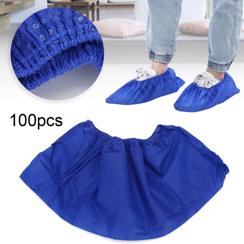 100pcs Disposable Shoe Covers Thickening Anti Slip Wear Resistant Shoe