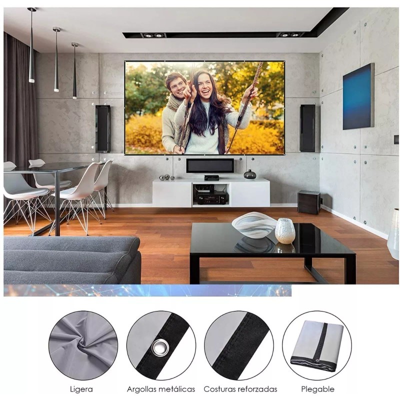 Mebix TRD Pantalla Para Proyector De 60 Antiluz 16:9 Hd