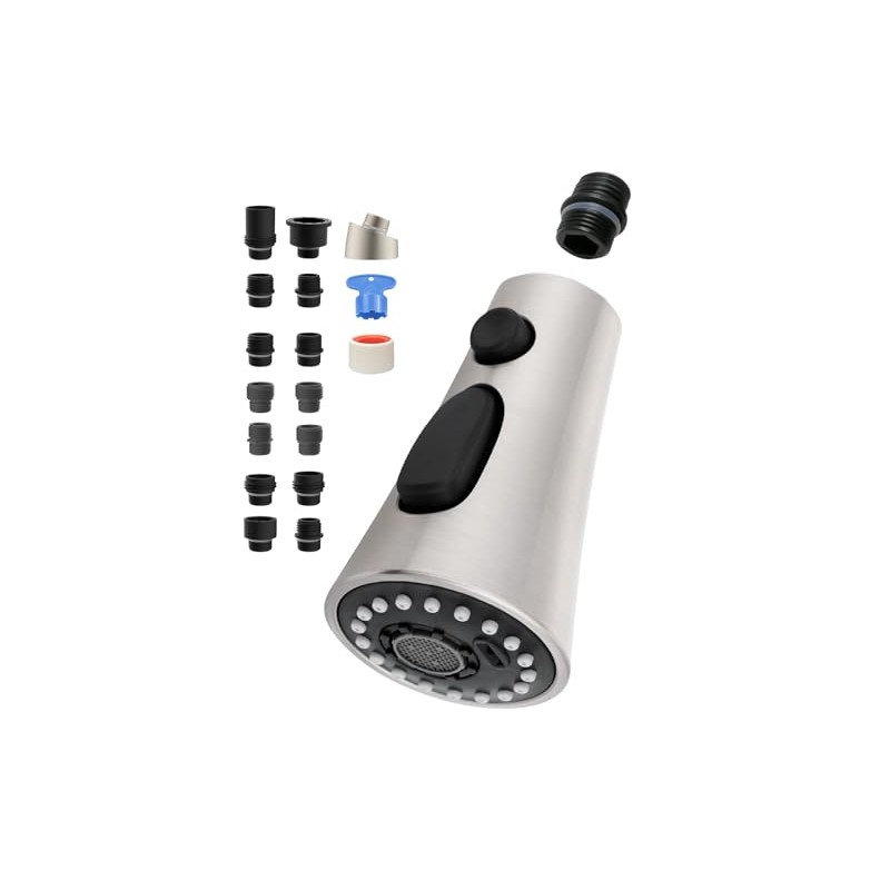 Kitchen Faucet Head Replacement with 15 Adapter Kit Compatible with