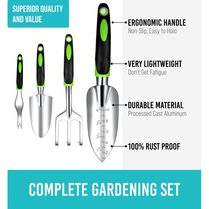GROWIT Heavy Duty Gardening Tools - 22-Piece Gardening Gifts for