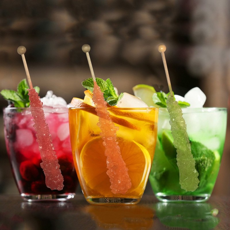 Extra Large Rock Candy Sticks: 18 Green Rock Candy Sticks