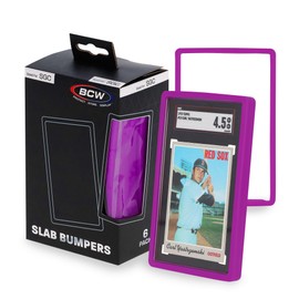 BCW Graded Purple Card Slab Bumpers for SGC | 6-Pack Edge Protectors for Sports & Trading Cards