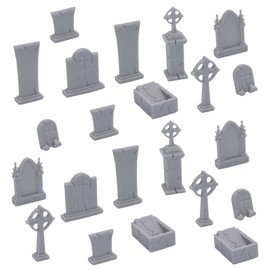 28mm scale Cemetery Bundle Gravestones Tombstone Undead Graveyard ScatterTerrain Fantasy Tabletop Gaming Scenery Figures