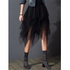 Women Ballet Dress A-line Irregular Mid Length High Waist Tulle