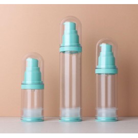 3Pcs 30ml Airless Pump Bottles Travel Bottles for Toiletries Leak Proof Cosmetic Cream Pump Bottle Containers Lotion Pump Bottles Small Soap Dispenser for Cream Foundation Essential Oil(Blue)