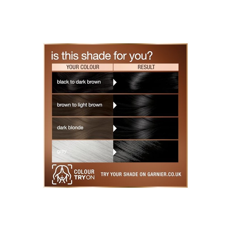 Garnier GOOD Permanent Vibrant Hair Colour Dye Kit, 2.0 Truffle