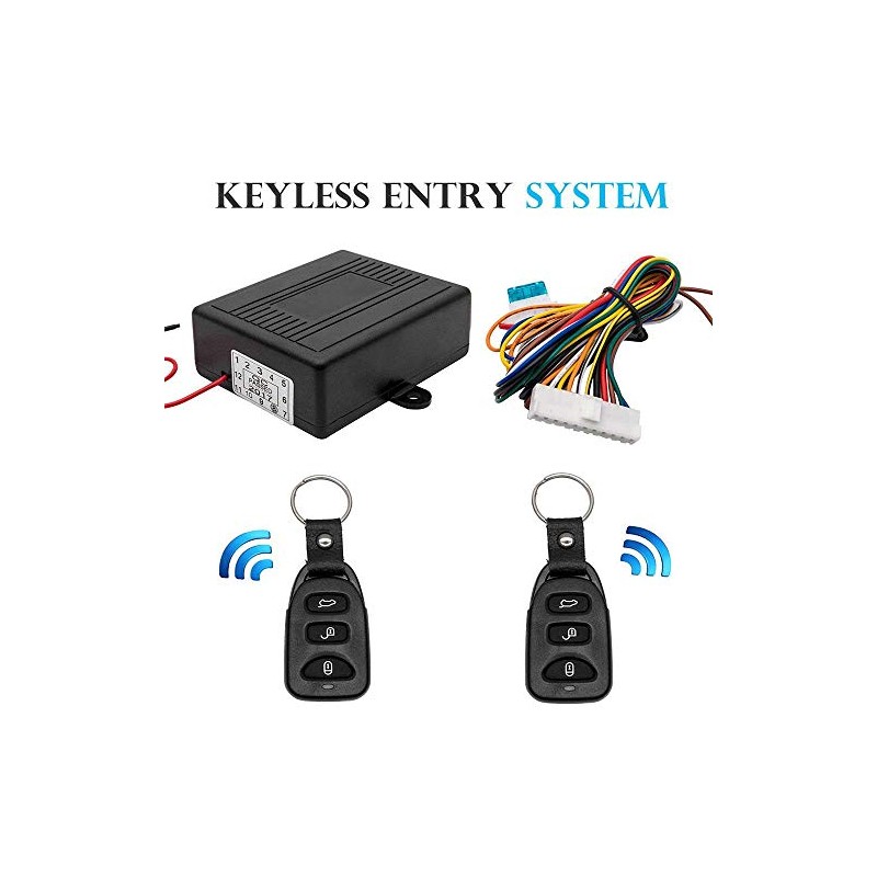 Riloer 12V Universal Car Remote Control Central Door Lock Kit