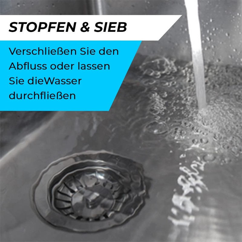 MINISMUS Universal Height Adjustable Sink - Strainer Basket Drain Plug