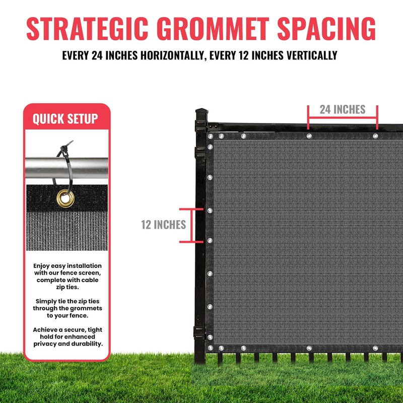 SEALTECH Ultra Heavy Duty 200 GSM Privacy Fence Screen –