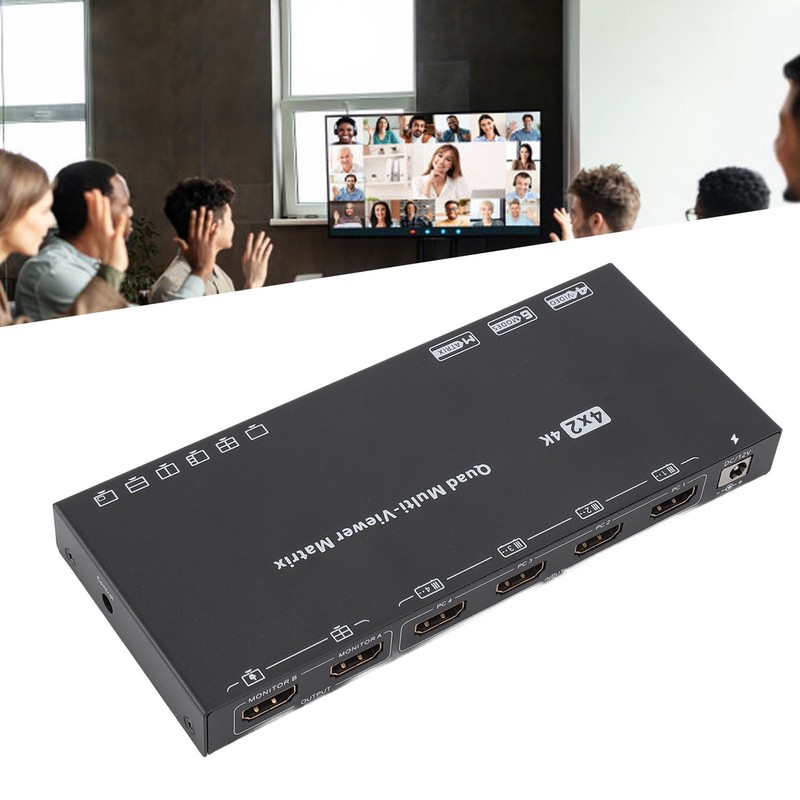4K 30Hz HD Multimedia Interface Switch Splitter with Remote 6