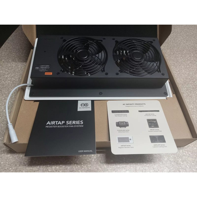 AC Infinity AIRTAP T6 Booster Fan for Registers 6"×12" Heat