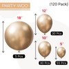 PartyWoo Metallic Chrome Gold Balloons, 120 pcs Gold Chrome Balloons