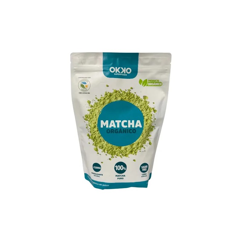 Matcha Orgánico en Polvo Okko 454g Organic Matcha Powder, Sugar