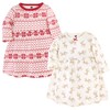 Hudson Baby Girl's Cotton Dresses, Reindeer, 2 Toddler