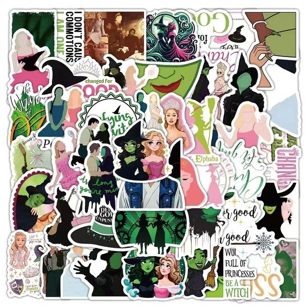 54Pcs Witched Merch Stickers, Cool Cartoon Movie Waterproof Vinyl Sticker