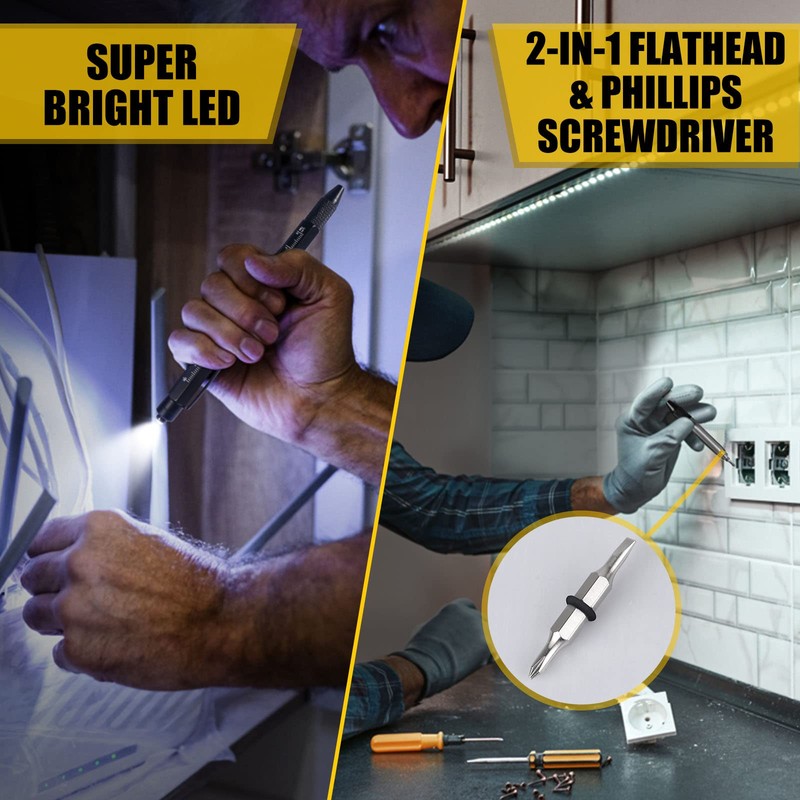 Gifts for Men, 9 in 1 Multitool Pen Set, Cool