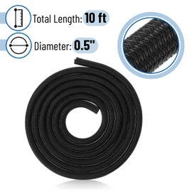 Bates- Cable Sleeves, 1/2 inch 10ft Long, Split Sleeve Wire Loom Tubing, Cable Management Sleeve, Cable Wrap, Wire Wrap, Wire Sleeves Cable Management, Cord Sleeves for Cables, Pet Cord Protector