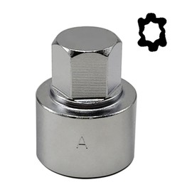 JEUCLEL 536 Wheel Locking Nut Key Compatible with VW VAG Volkswagen, (Socket OD 28mm - ID 25mm), Wheel Lock Nut Socket Adapter, Wheel Anti-Theft Lug Nut Removal Tool, Anti-Theft Screw Remover