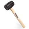 YIYITOOLS YY-2-005 Rubber Mallet Hammer With Wood Handle–8-oz, black