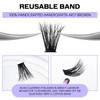 Individual Eyelashes 3D 60+80D 12-16mm D Curl Mixed Natural Cluster