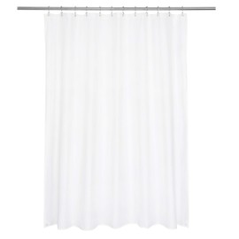 Ultimate Waterproof Fabric Shower Curtain or Liner, Breathable TPU & Machine Washable, Use for Bath Tub/Stall in Home and Hotel, White, 70"x72"