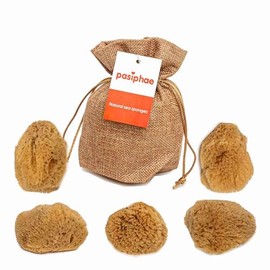 Intimate -Mentrual Meeresschwämme, 100% natürliche, ungebleichte Meeresschwämme als natürliche Tampon-Alternative – wiederverwendbar, langlebig. 5 Stück (Größe 5–7 cm)