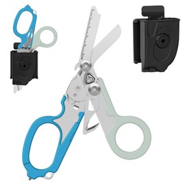 Trauma Shears Raptor Rescue Emergency Shears with Strap Cutter and Glass Breaker Stainless Steel Foldable Scissors Pliers, Outdoor Camping Rescue Scissors Tools…